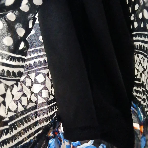 Jealous Tomato blue floral print high low maxi dress size small - Picture 9 of 15